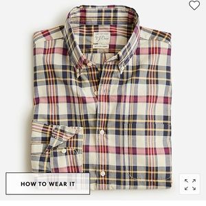 NWT J.Crew Cotton Poplin Shirt